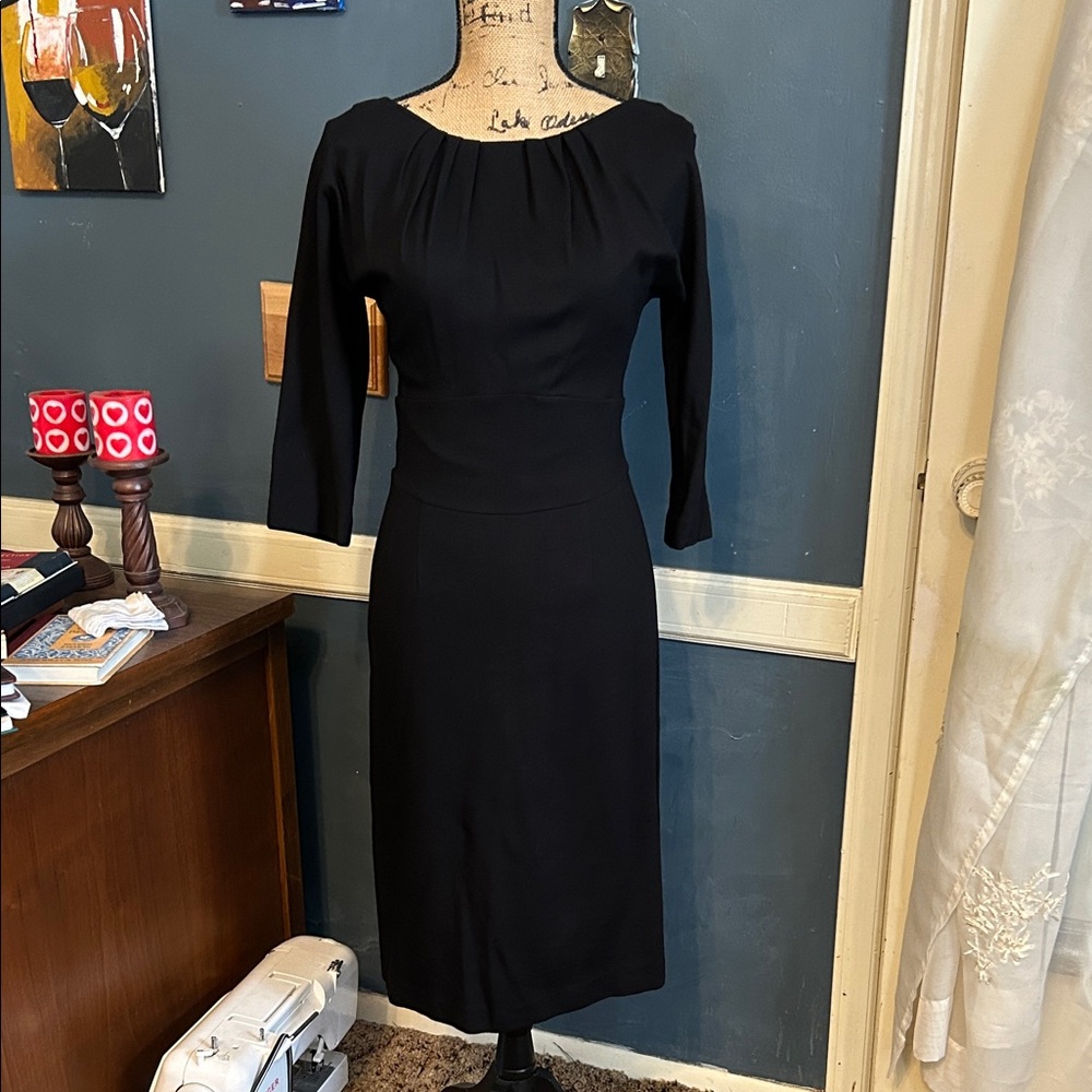 Trina Turk Classic Black Long Sleeve Dress